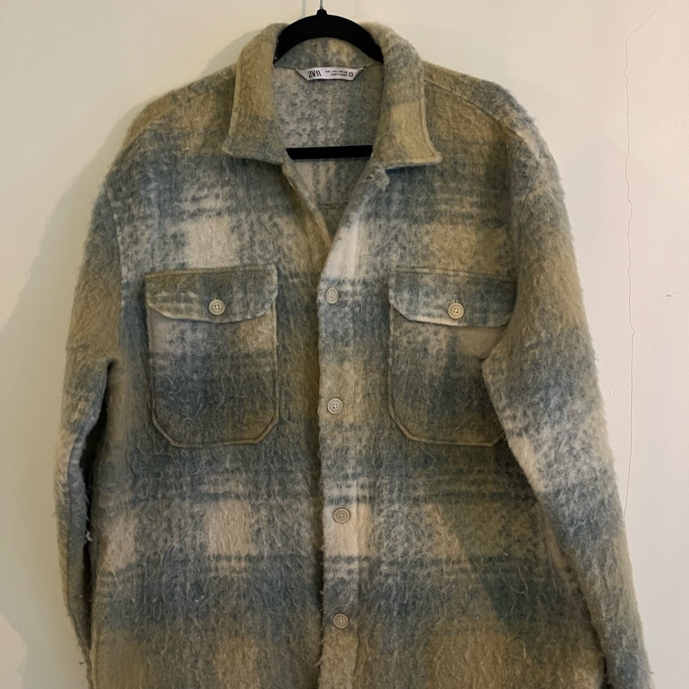 Vintage Plaid Wool / Polyester Jacket